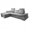 MID.YOU ROHOVÁ SEDACIA SÚPRAVA, textil, kompozitné drevo, sivá - Sedačky - 002220026406