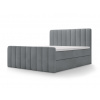 Čalúnená boxspring posteľ Magic plus 180x200 - tmavosivá