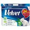Toaletný papier 3-vrstvový VELVET Aloe Vera 100% celulóza 17m (24ks)