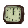 Rádiom riadený analógový budík JVD RB1603.1, imitácia dreva