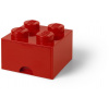 LEGO® úložný box s šuplíkem 25 x 25 x 18 cm červená