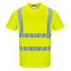 PORTWEST HI-VIS BAVLNA S170 / Funkčné reflexné tričko - HV žltá 4XL