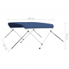 vidaXL Strieška Bimini s 2 oblúkmi námornícka modrá 180x150x110 cm - Modrá - 98675-220149