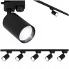 Koľajnicové osvetlenie 5x lampa GU10 koľajnica čierna 2 m REFLEKTOR koľajnicový kábel
