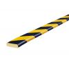 Výstražný a ochranný profil Knuffi®, typ F, samolepiaci, dĺžka 1 m, žlto-čierny, 40 x 11 mm