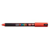 Dekoračný popisovač, 0,7 mm, UNI Posca PC 1MR, červená