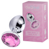 Desirel Pink Jewel S - análna zátka (strieborná-ružová)