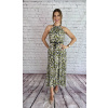 Zelené dlhé šaty s leopardím vzorom Veľkosť: XL-42