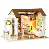 FunPlay 6995 DIY Drevený domček pre bábiky s príslušenstvom obývačka, 15x20,6x11,8cm