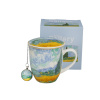 Porcelánový hrnček s infúzorom a závesom DUO WHEAT FIELD INSPIRED BY VAN GOGH 400 ml