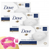 Dove Beauty Cream Bar Cream Soap Original 12x90g + darčeková gumička do vlasov Dove