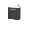 Dreja Skrinka pod umývadlo HOST SZD 50 - D16 Tmavý betón / Úchytka T02 / D16 Tmavý betón / Levé