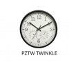 PLATINET NÁSTENNÉ GUĽATÉ HODINY TWINKLE, tichý mechanizmus, vlhkomer a teplomer