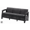 Záhradný nábytok Keter Corfu love seat max trojmiestna pohovka graphite, 610261