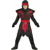 KOSTÝM JAPONSKÝ BOJOVNÍK NINJA ČERVENÝ 125-135