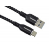 Kábel OEM PremiumCord USB-C - USB 3.0 M/M (3A, 5Gbit/s) bavlnený oplet a hliníkové konektory 1,5m
