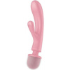 Satisfyer Triple Lover Clitoral Stimulator G-Spot and Massaging Pink