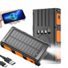 POWERBANK NABÍJAČKA SOLAR 30000MAH BATERKA LED 3 REŽIMY OSVETLENIA 3X USB
