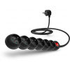 CONNECT IT prodlužovací kabel 230 V, 6 zásuvek, 5 m, s vypínačem (černý) CES-0999-BK