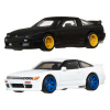 Mattel Hot Wheels Premium Car Culture Kov. Vehicle 2-Pack 1/64 '96 Nissan 180SX Type X & Nissan SilEighty