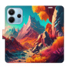 Flip pouzdro iSaprio na mobil Xiaomi Redmi Note 14 4G - Colorful Mountains s kapsičkami na karty (Knížkové flipové pouzdro iSaprio pro mobil Xiaomi Redmi Note 14 4G - Colorful Mountains - elegantní ob