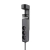 Solight 3z + USB A+C prenosné stolné zásuvky, 2m, čierna, USB rýchlonabíjačka 20W PD PP105C-PD20-B
