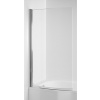 JIKA TIGO 80cm vaňová zástena sklápacia zaoblená, profil striebro, sklo číre, H2562130026681