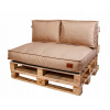 Golden Garden Paletové sedenie GG56 podsedák a vankúš 120cm x 80cm x 15cm penový granulát capuccino 1