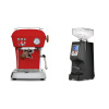 Ascaso Dream PID, Love Red + Eureka Atom 60, black