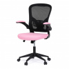 Autronic Kancelářská židle, černý plast, růžová látka, sklápěcí područky, kolečka pro tvrdé podlahy KA-V317 PINK