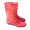 Gumáky dámske – červené s bielymi bodkami