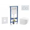 GEBERIT - Duofix Set předstěnové instalace, kompaktního klozetu Gaia sedátka softclose, tlačítko Delta20, alpská bílá SANI11CA3152B