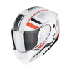 Moto prilba SCORPION EXO-930 ARDENS matná bielo/čierno/červená - Veľkosť L