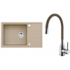 Set Alveus (dřez Intermezzo 130 Beige 55 + baterie Mintas Béžová/Chrom) SETA25218