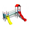 Playground System DETSKÉ IHRISKO - zostava so šmýkačkou a lanovým mostom 4U251K-15 - celokovová