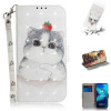 Peňaženkové 3D puzdro na Motorola Moto G8 Power Lite - Cute Cat