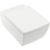 VILLEROY & BOCH Memento 2.0 závesné WC s hlbokým splachovaním bez vnútorného okraja, 375 x 560 mm, Stone White, s povrchom CeramicPlus, 4633R0RW