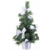 MagicHome ozdobený strieborný mašľa 40 cm