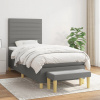 zahrada-XL Boxspring posteľ s matracom tmavosivá 90x190 cm látka 3137198