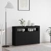 Komoda Černá Dřevěný materiály 116 x 30 x 75 cm Komoda Černá 3333877