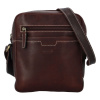 DIVILEY Pánska kožená taška cez rameno Bastien hnedá II