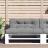 Poduška na palety šedá 120 x 40 x 12 cm textil Šedá 360624
