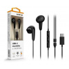 Handsfree sluchátka do uší s USB-C konektorem, ALIGATOR AE007 Cool Music, černá (kompatibilní s iPhone 15 a vyšší) (Sluchátka ALIGATOR AE007 Cool Music, USB-C, černá)