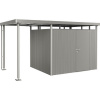 Prístrešok pre záhradný domček Biohort HighLine 3 vel. S 150x235 cm sivý kremeň metalický