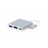 GEMBIRD Multi-adapter USB typu C, stříbrný A-CM-HDMIF-02-SV