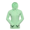 ALPINE PRO LOKKA Zelená/Tyrkysovo zelená DÁMSKA BAVLNENÁ MIKINA S-L