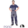 LH Pracovné nohavice s náprsenkov LH-POND-B SG Farba: sivo - modrá, Veľkosť číslo: 46