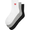 Wilson Quarter Top Sock Men's White/Black/Gray, 3 páry, veľkosť S