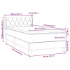 vidaXL Posteľný rám boxsping s matracom ružový 80x210 cm zamat - Ružová - 248388-263744