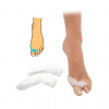 Korektor hallux valgus s návlekom na prsty HealMed 2 ks - priehľadný